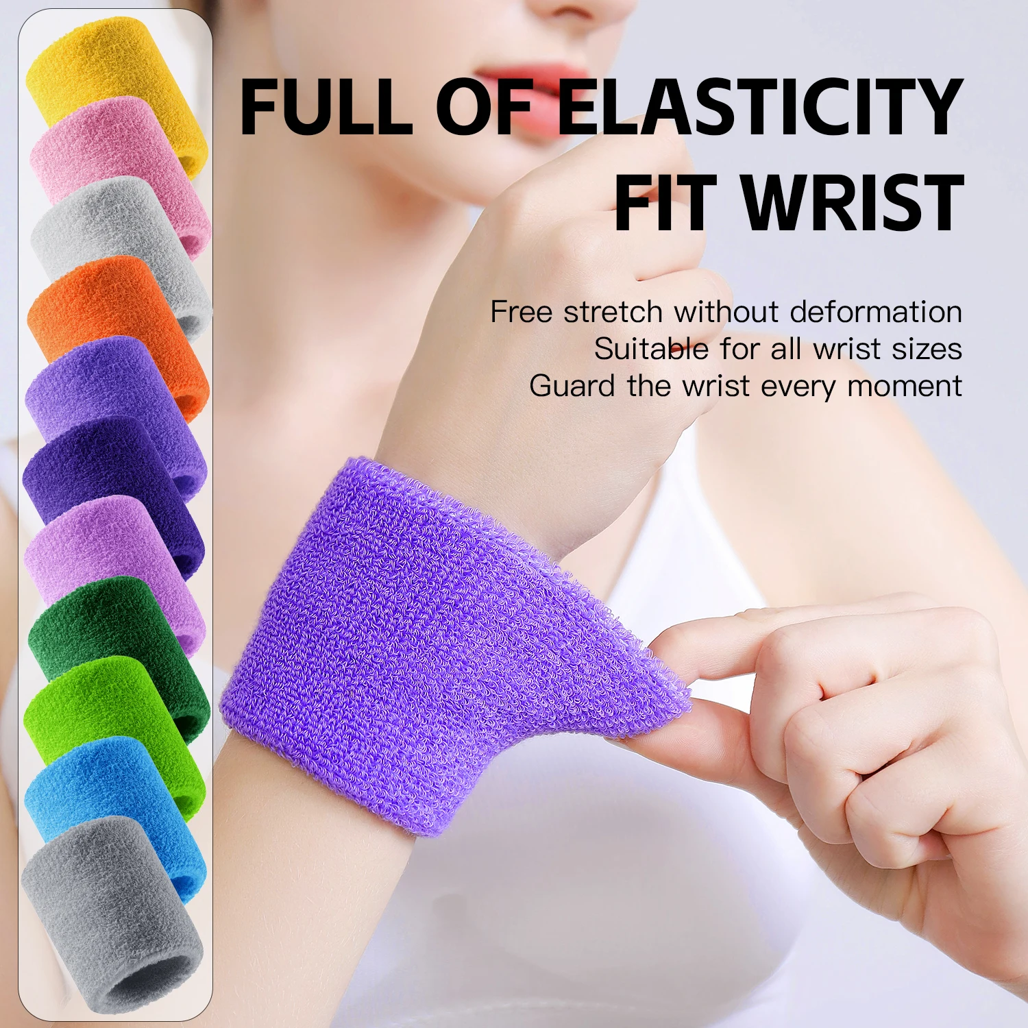 1/2 Uds pulsera de Fitness, soporte de muñeca para tenis/baloncesto/Voleibol, banda protectora deportiva, protector de muñeca para gimnasio