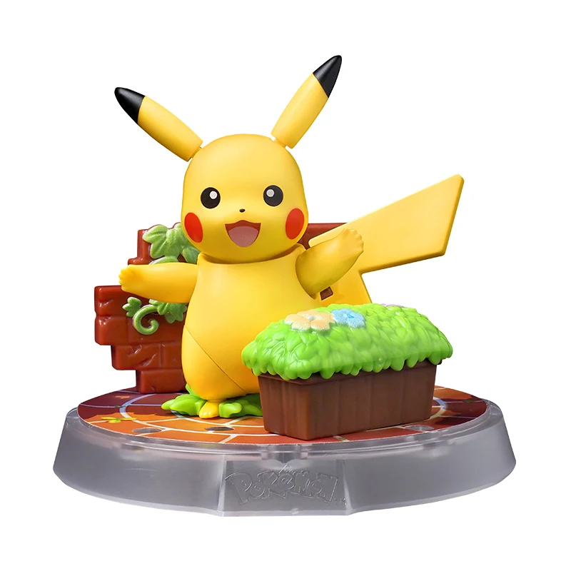 Novo pokemon pikachu figura de ação eevee sprigatito diy montagem brinquedos charmander psyduck charmander kawaii quebra-cabeça brinquedos crianças presentes