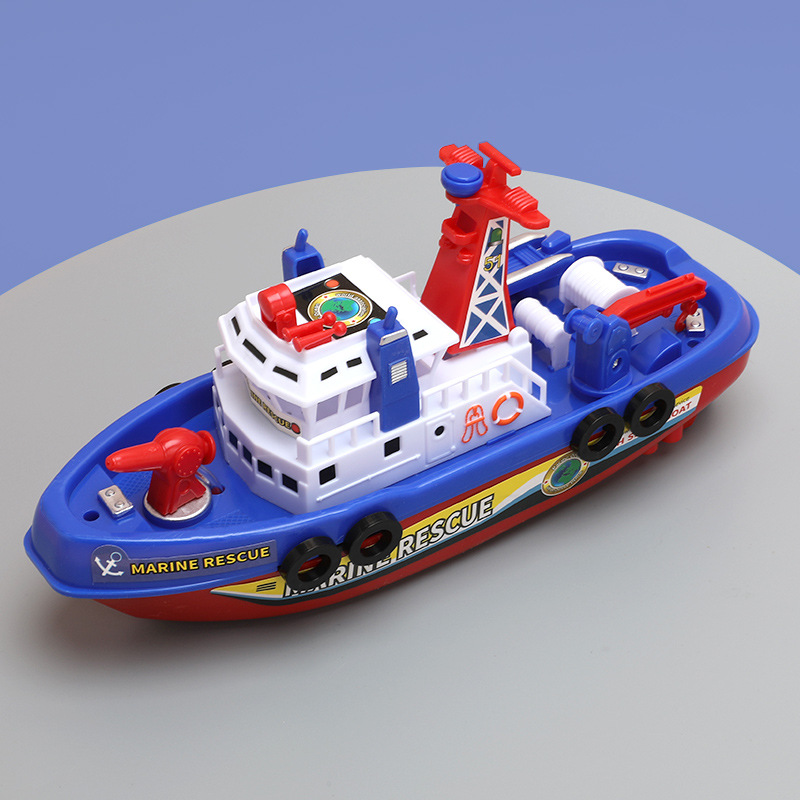 プールお風呂のおもちゃ子供のための音楽 LED ライト電気海洋救助消防ボートクラシック子供スプレー水のおもちゃ夏