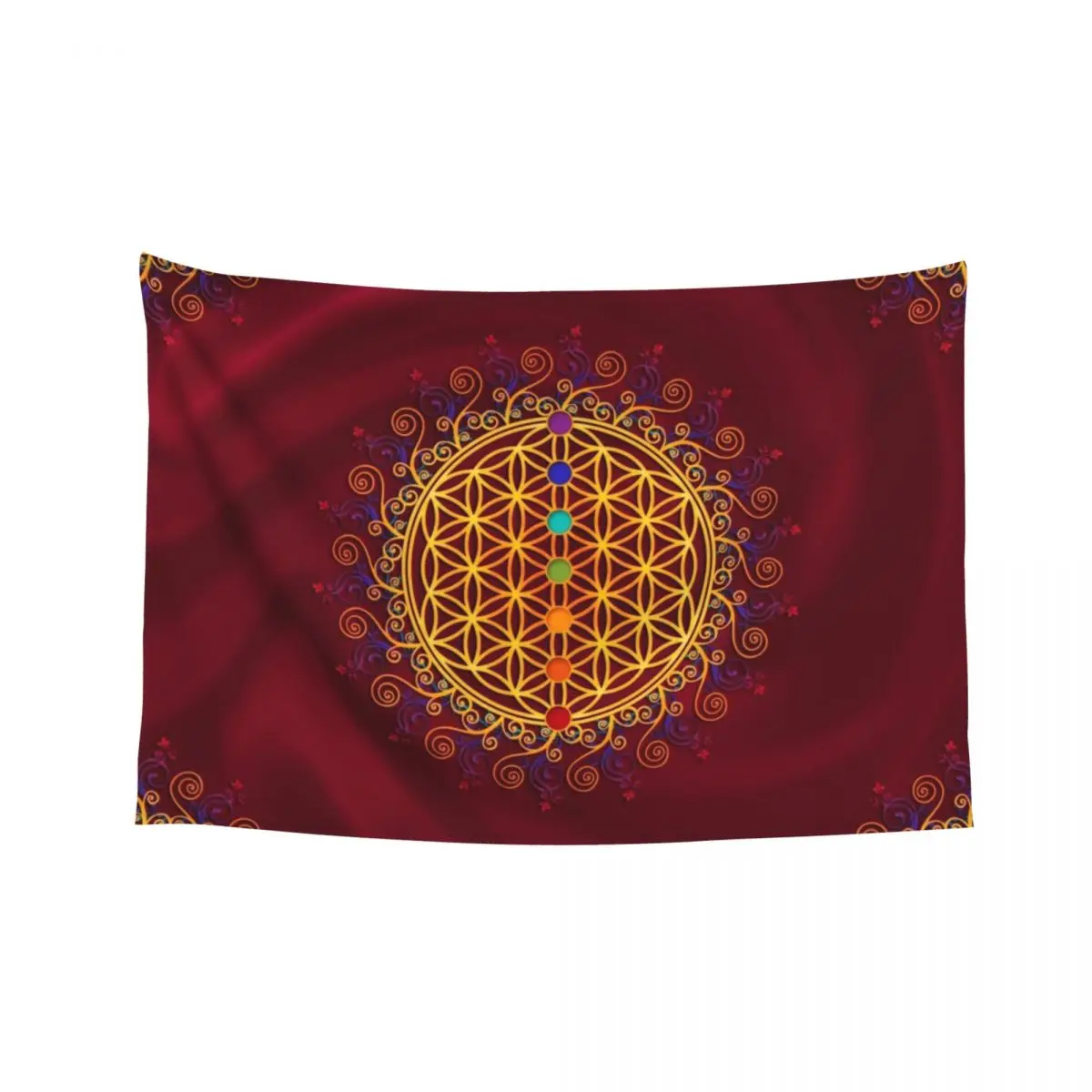 BUNGA KEHIDUPAN, CHAKRAS, SPIRITUALITAS, YOGA, ZEN, Karpet Dinding Permadani Di Dinding Permadani Kustom