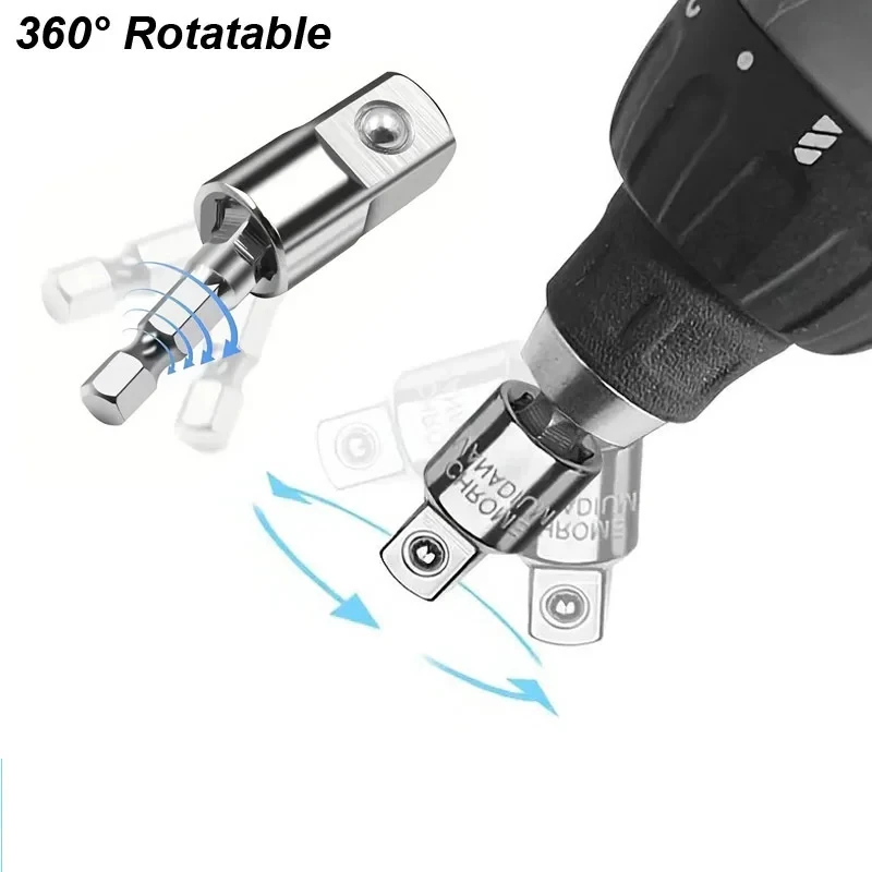 Portabrocas angular, accesorio de 105 grados, adaptador de enchufe hexagonal, juego de extensión, herramienta eléctrica, destornillador giratorio, tuerca de soporte