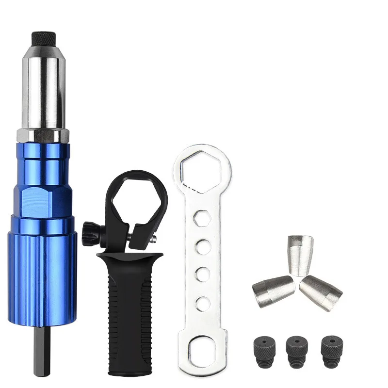 ไฟฟ้า Rivet ปืนเจาะอะแดปเตอร์2.4มม.-4.8มม.Rivet Nut ปืนเจาะอะแดปเตอร์ไร้สาย Riveting เครื่องมือใส่ Nut ดึง Rivet เครื่องมือ