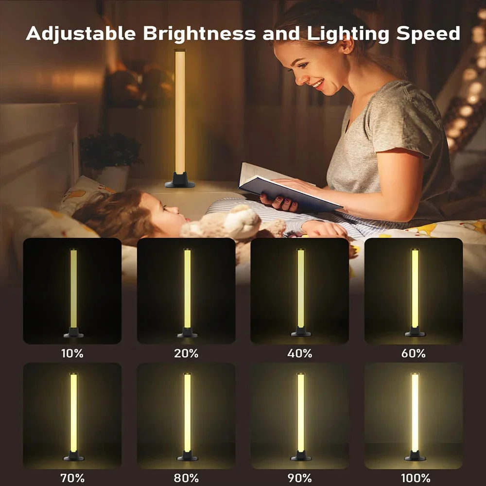 Luz LED nocturna de ambiente RGB con WIFI, lámpara con detección de ritmo musical, juego, dormitorio, decoración de Festival, luces de Control Bluetooth