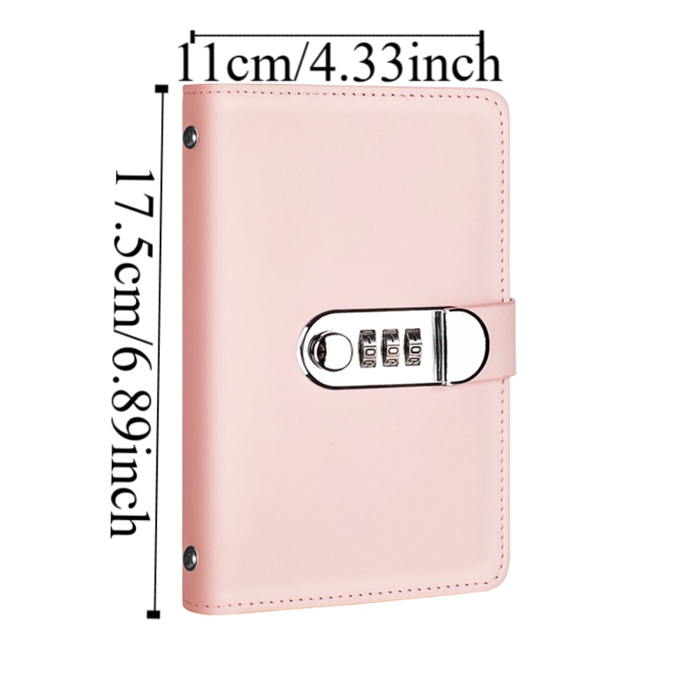 50Sheets Saving Money Binder PU Leather Refillable Planner Organizer Portable Cash Envelopes Budget Binder with Lock