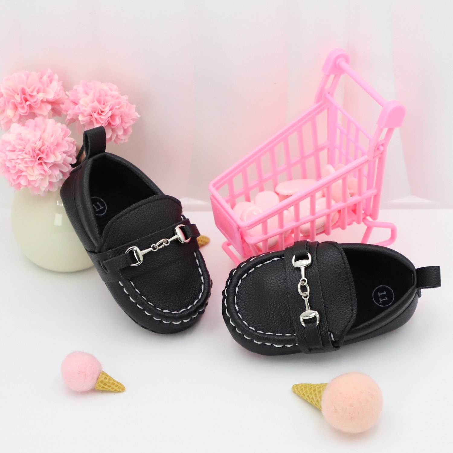 RABEISIR Casual Solid Color Slip On Low Top Loafer Shoes For Baby Boys, Lightweight Comfortable Non Slip Flat Shoes
