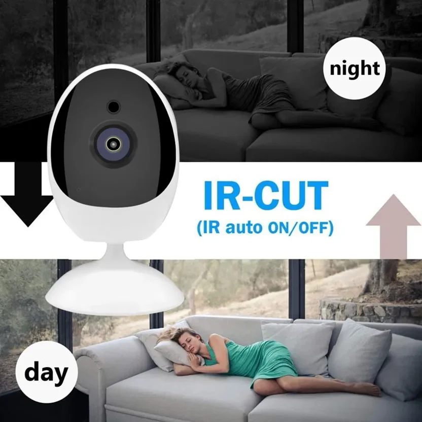 Cámara ojo de pez ICSEE, gran angular de 180 grados, lente de 1,44mm, visión nocturna, 1080P, seguridad para el hogar, VR, Wifi, cámara panorámica inteligente AI