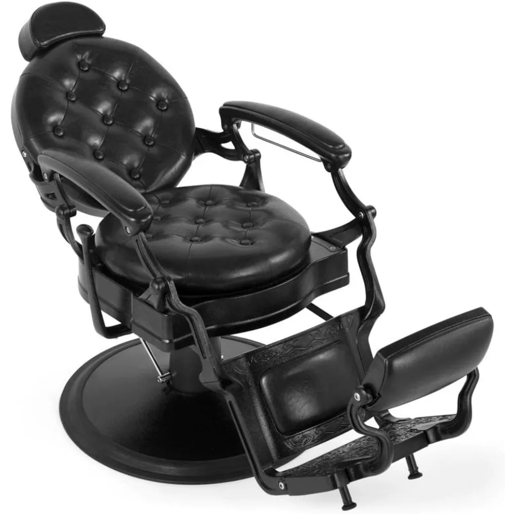 Vintage Barber Chair Heavy Duty Hydraulic Barber Reclining Salon for Hair Stylist Tattoo Stylist  Salon