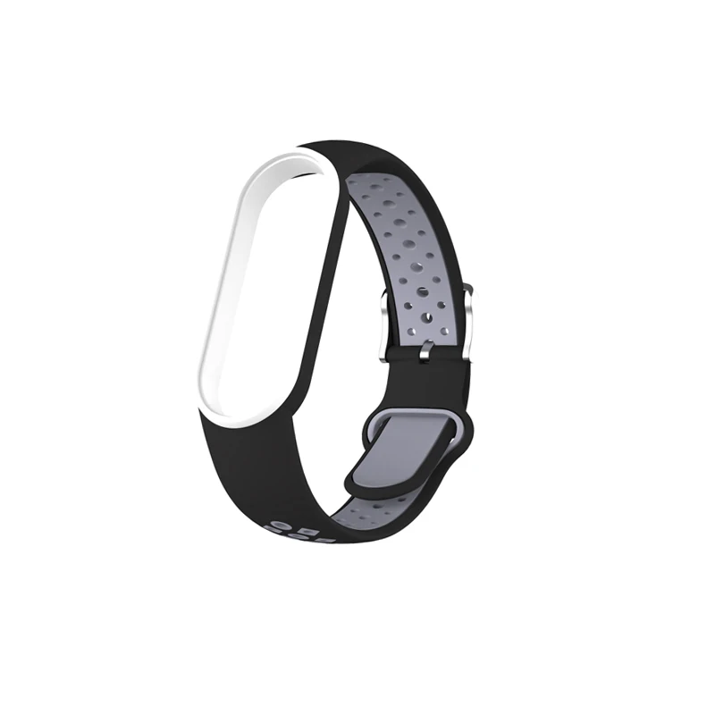 Para xiaomi mi banda 3/4 cinta mi banda 4 cor dupla pulseira de silicone substituição para xiaomi banda 4 miband 4/3 correias
