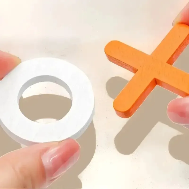1pc Xo Tic Tac Toe 어린이 보드 게임 부모-자식 대화 형 논리적 사고 재미있는 게임 어린이 퍼즐 장난감 게임 선물