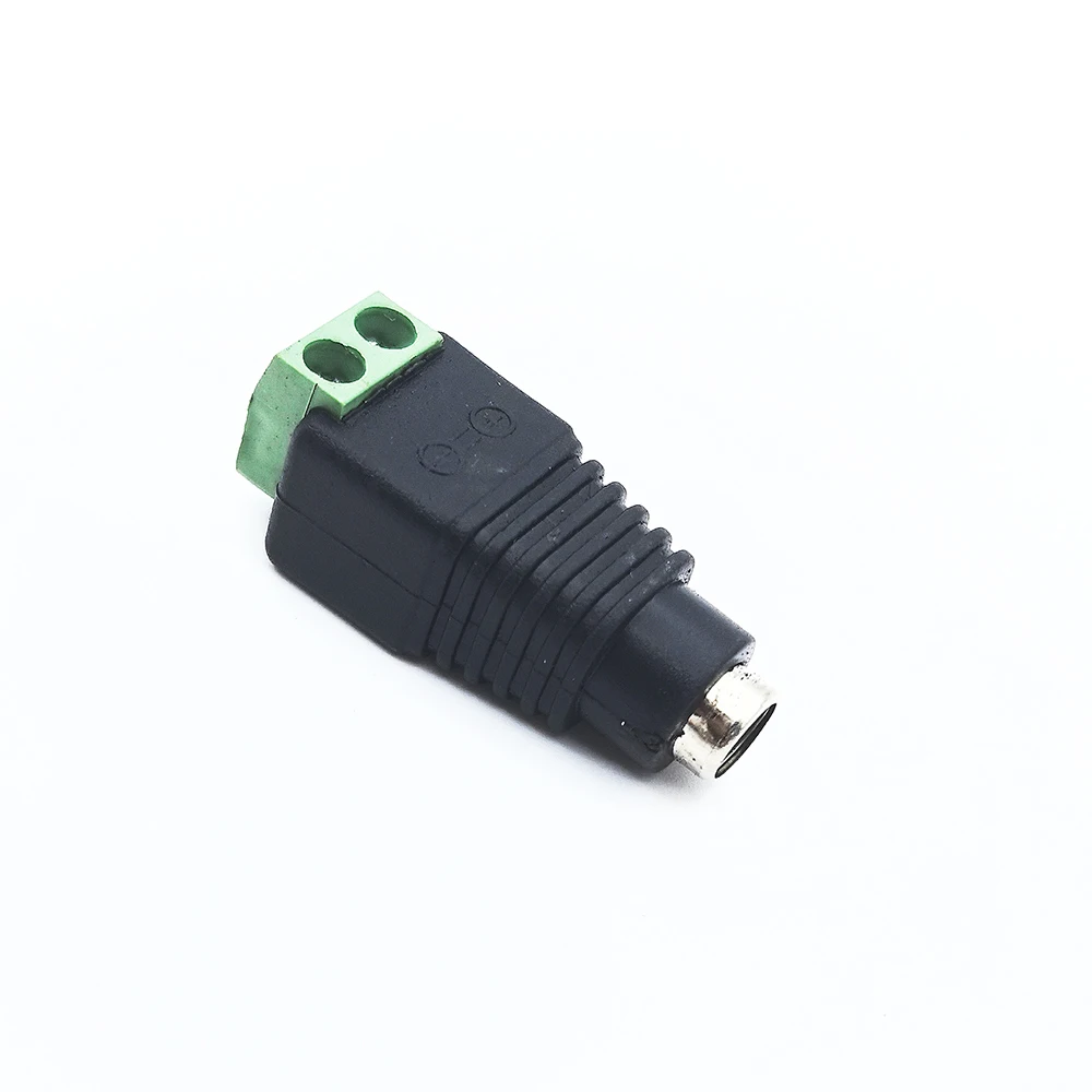 5 คู่ชายและหญิงเชื่อม-ฟรีปลั๊ก DC 5.5*2.1 มม.เชื่อมฟรี DC หญิงสีเขียว Terminal การตรวจสอบปลั๊ก Push-But