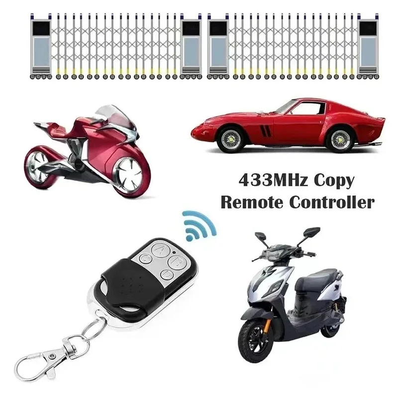 5/10 PCS 433MHZ chave eletrônica controle remoto sem fio porta da garagem controle remoto metal 4 botões