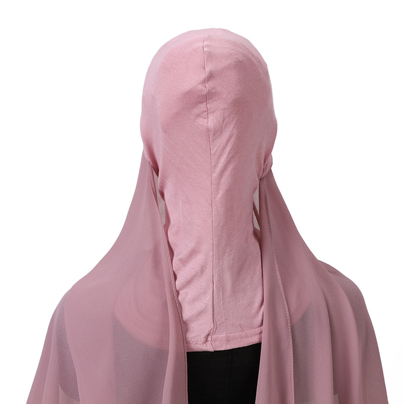 Hijab de gasa instantáneo, diadema interior musulmana, gorro para mujer, chal largo con Jersey, bufanda interior, cubierta para el cuello, diadema