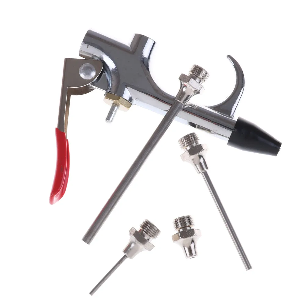 5Pcs/Kit Air Compressor Blow Gun Pneumatic Tools Air Spray Blower Multiple Nozzles Dust Cleaning
