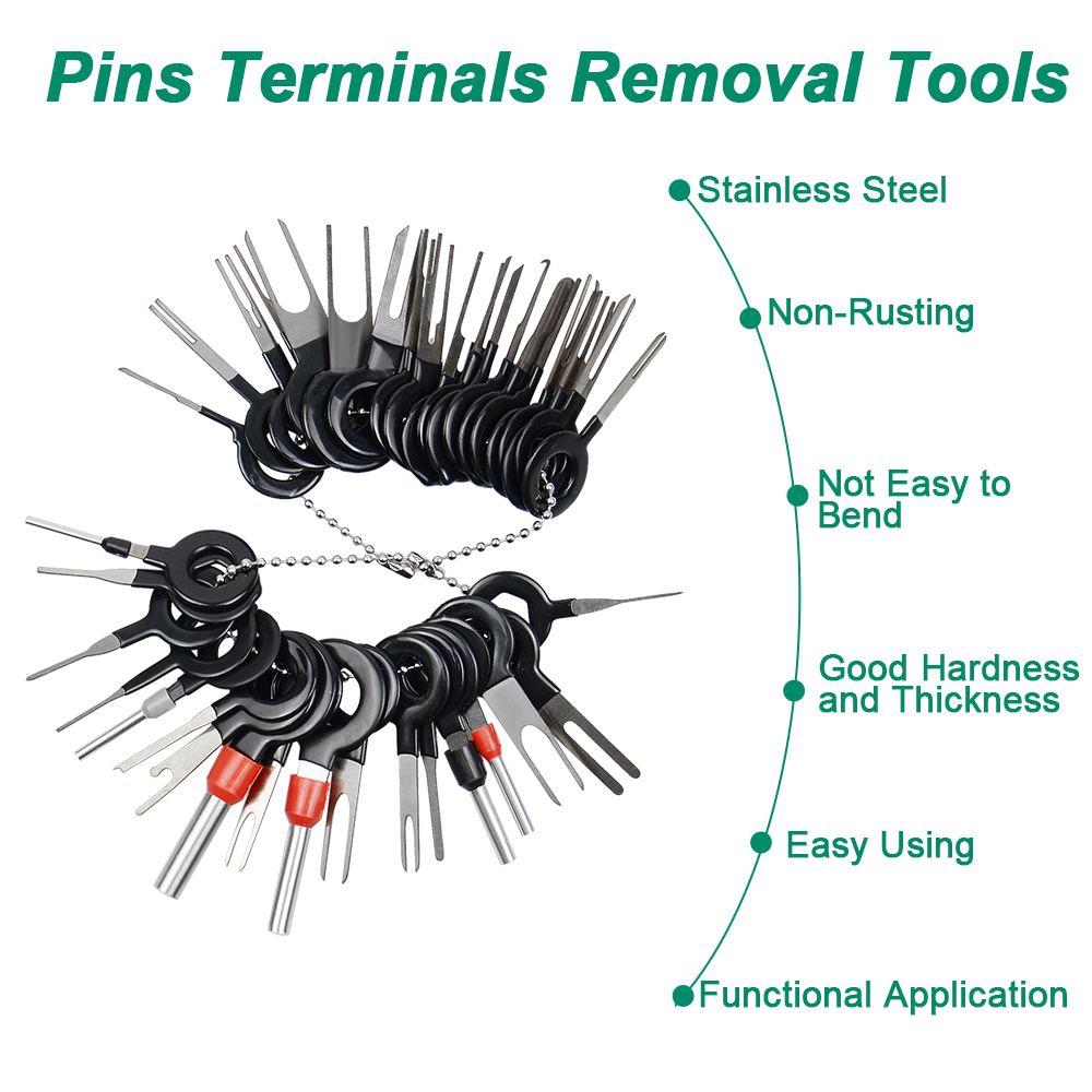 11/18/26/36/41 pçs terminal do carro remoção conector extrator pino extrator pino de liberação ferramentas mecânicas do carro para reparo automóvel