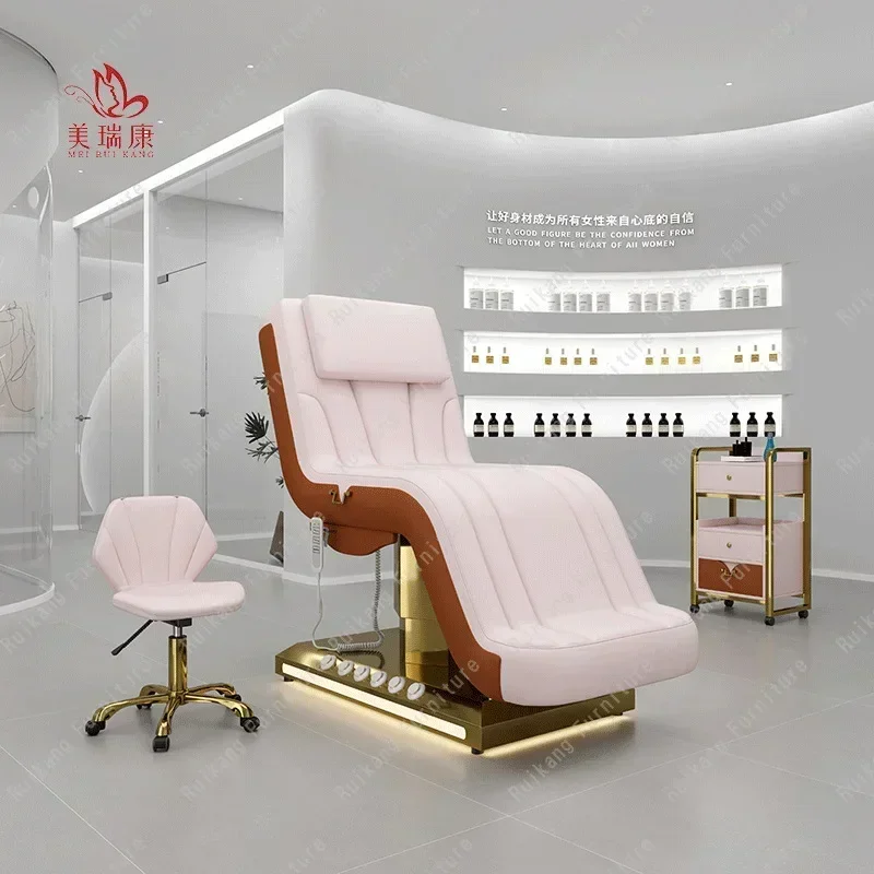 Nova beleza cama facial massagem sofá reclinável tatuagem dobrável portátil plástico fisioterapia