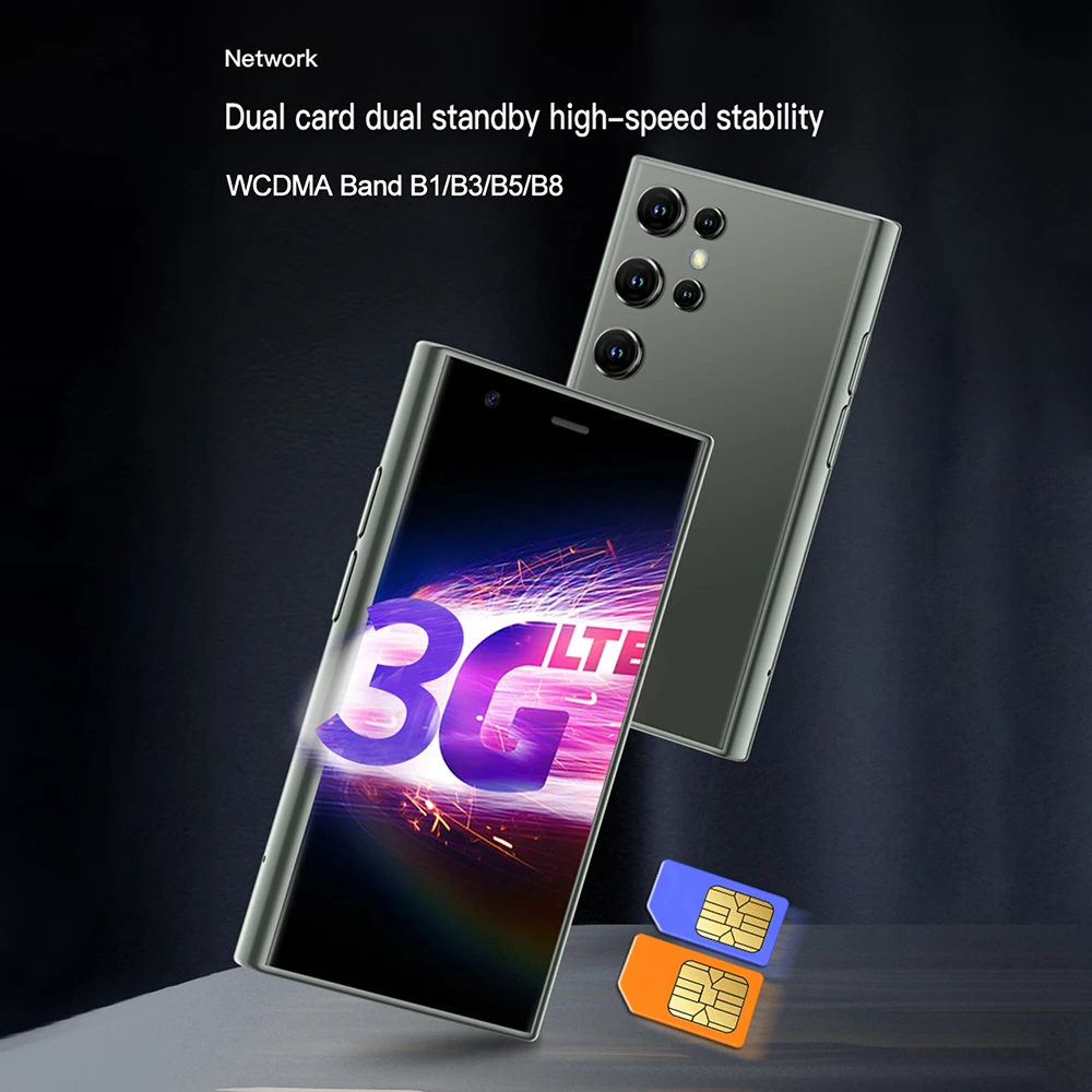 SOYES S23 Pro 3,0 "Android8.1 Mini teléfono inteligente 2GB RAM 16GB ROM Dual SIM en espera 1000mAh 3G red teléfono móvil compacto