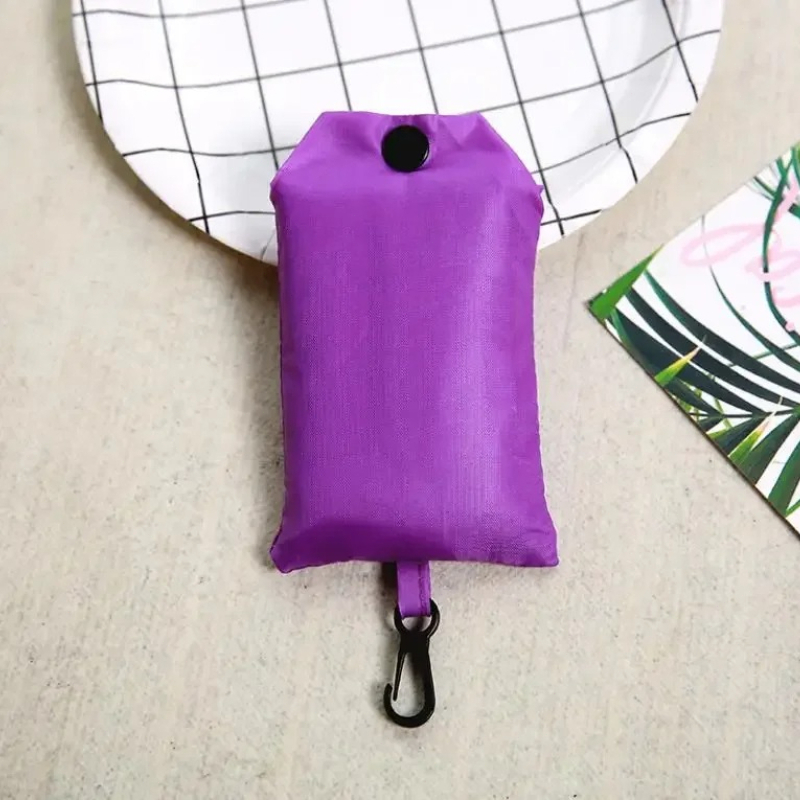 Large capacity waterproof folding solid color supermarket shopping bag storage bag portable environmentally friendlybag handheld