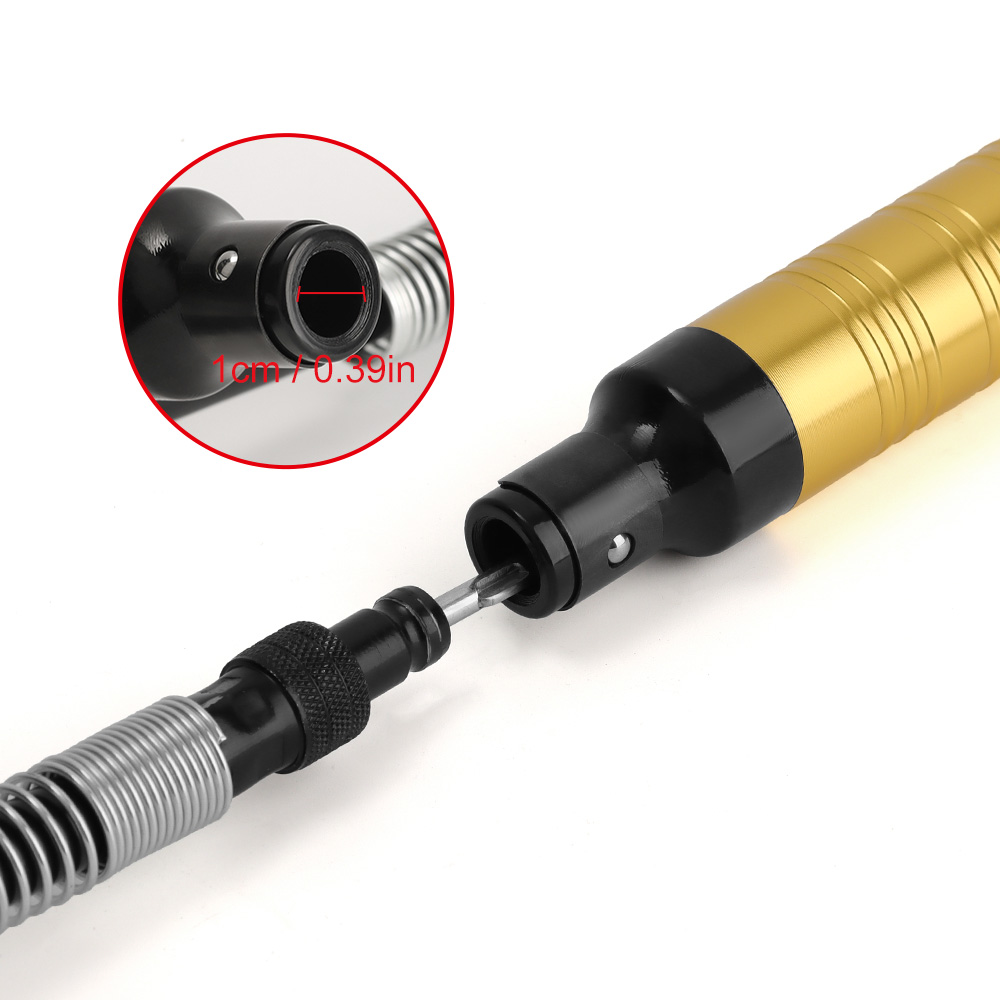 Hilda giratório flexível eixo macio 6.5mm mini moedor acessório alça de liga de alta precisão de alta velocidade sem superaquecimento