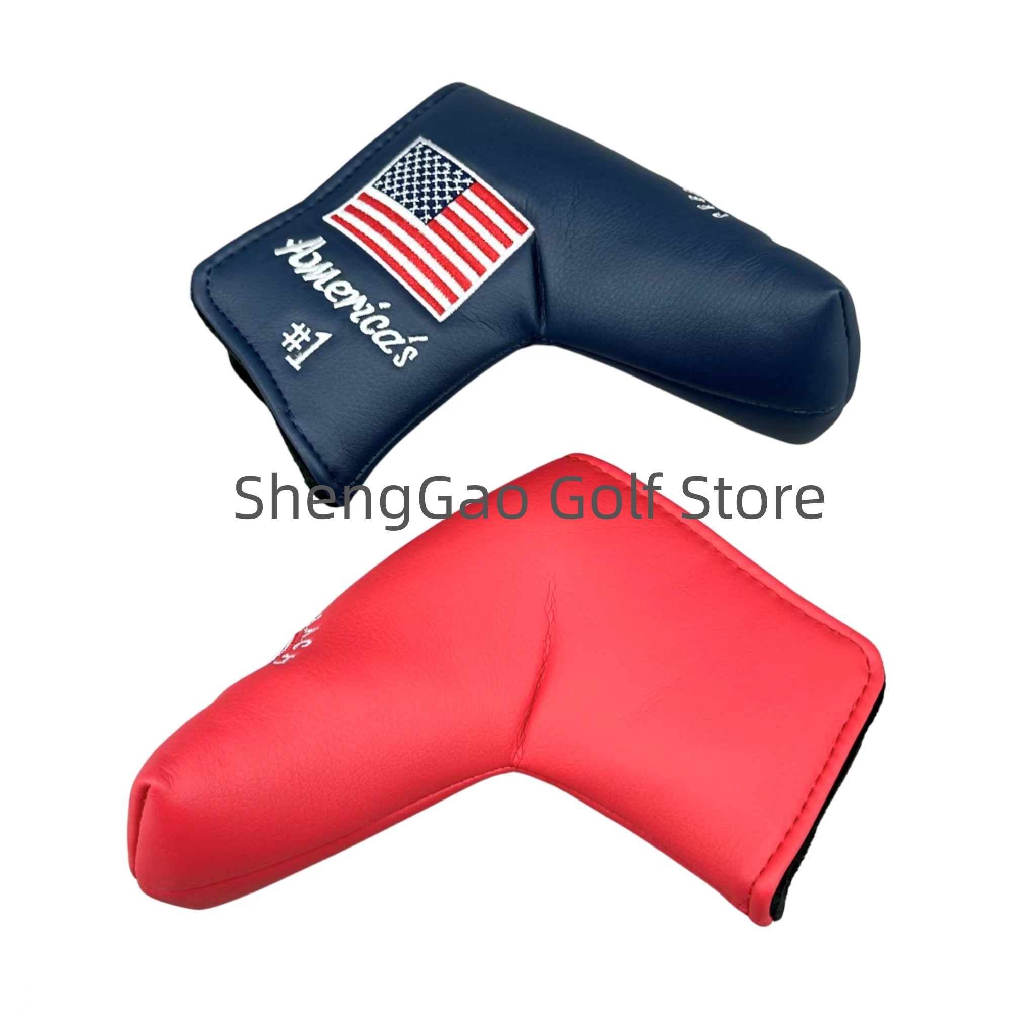 1pc Golf Putter Abdeckung PU Leder Verschluss Kiefer Muster Golf Club Abdeckung Klinge Putter Abdeckung Protector