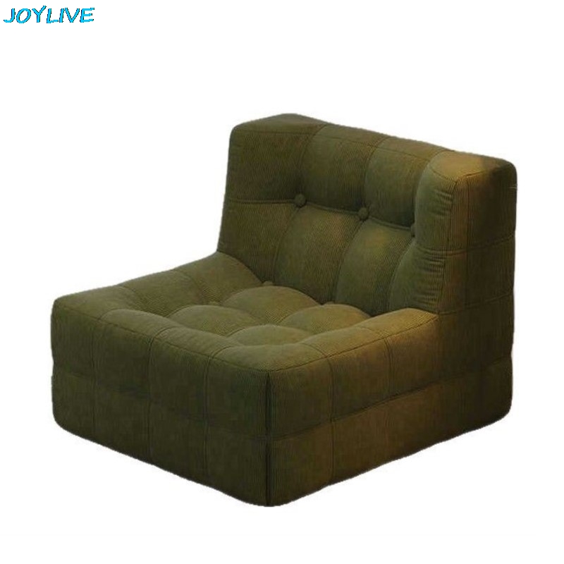 JOYLIVEโซฟาบีบอัดCaterpillarโซฟาRetro Block Nordic Casual Designerห้องนั่งเล่นห้องนอนโซฟาเดี่ยวสแควร์ 2025