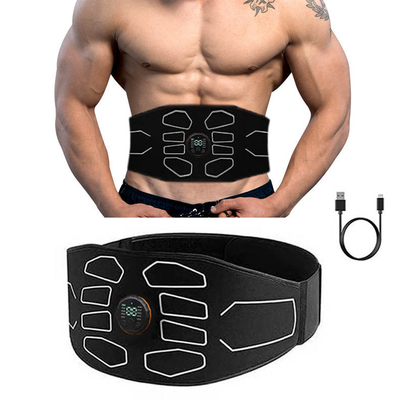 EMS Taille Bauchtrainer Gürtel Muskelstimulator Abs Muskel Toner Display Fettverbrennung Körper Abnehmen Gewichtsverlust Fitness Massage
