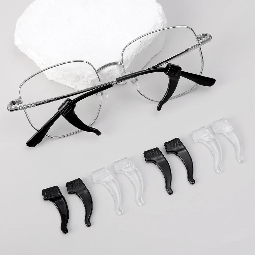 50PCS Silicone Anti-slip Ear Hooks Elastic Eyeglasses Grips Ear Stopper Bracket Fastener Accessories Temple Tip Eyewear Holder