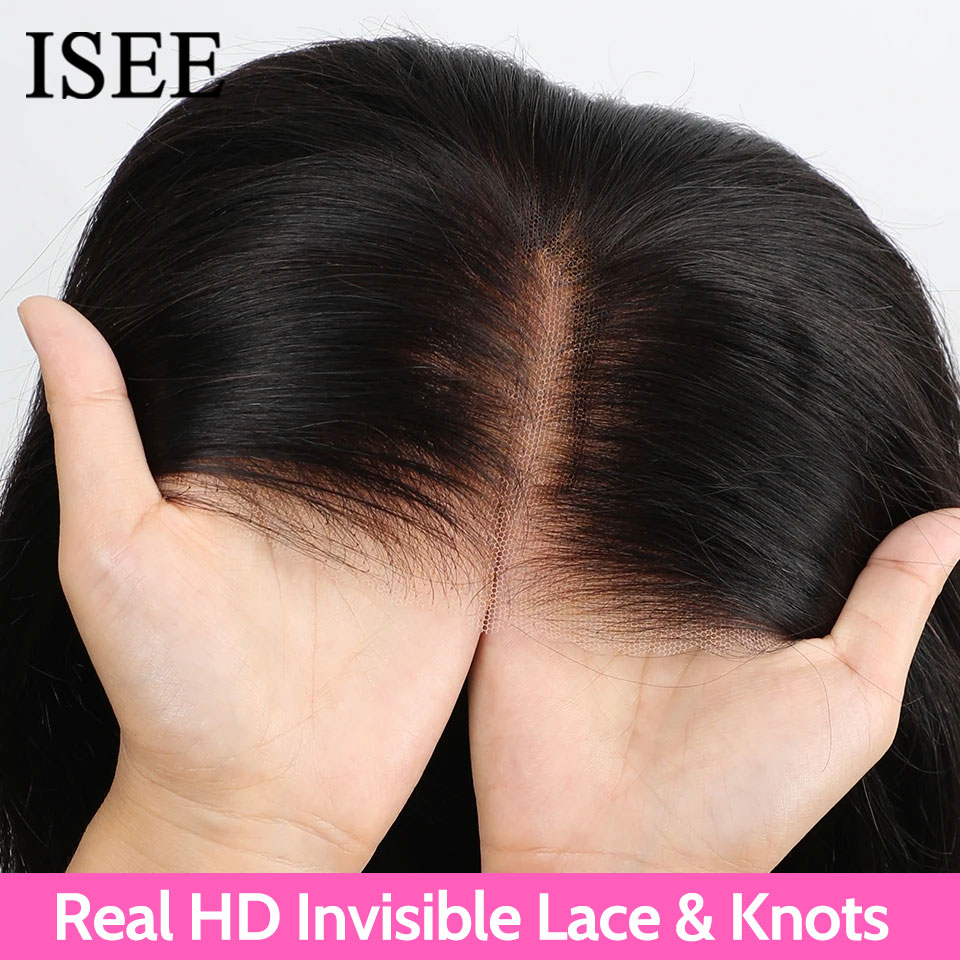 Isee cabelo wear e go peruca de cabelo humano sem cola bob hd renda reta curto bob 7x5 laço frontal pré arrancado perucas humanas pronto para ir