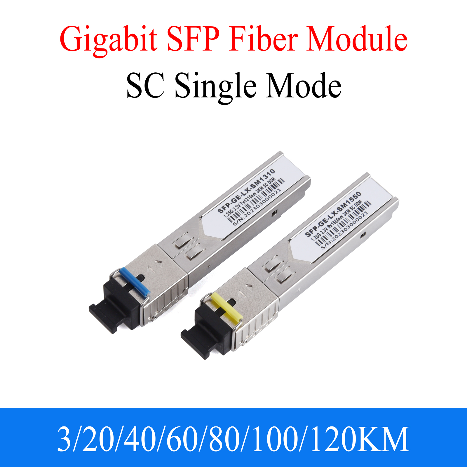 1 paar Gigabit Fiber SFP Modul 1000M SC 1,25G 1310nm/1550nm Single mode A + B Faser Modul fit Für Cisco Mikrotik Ethernet Schalter