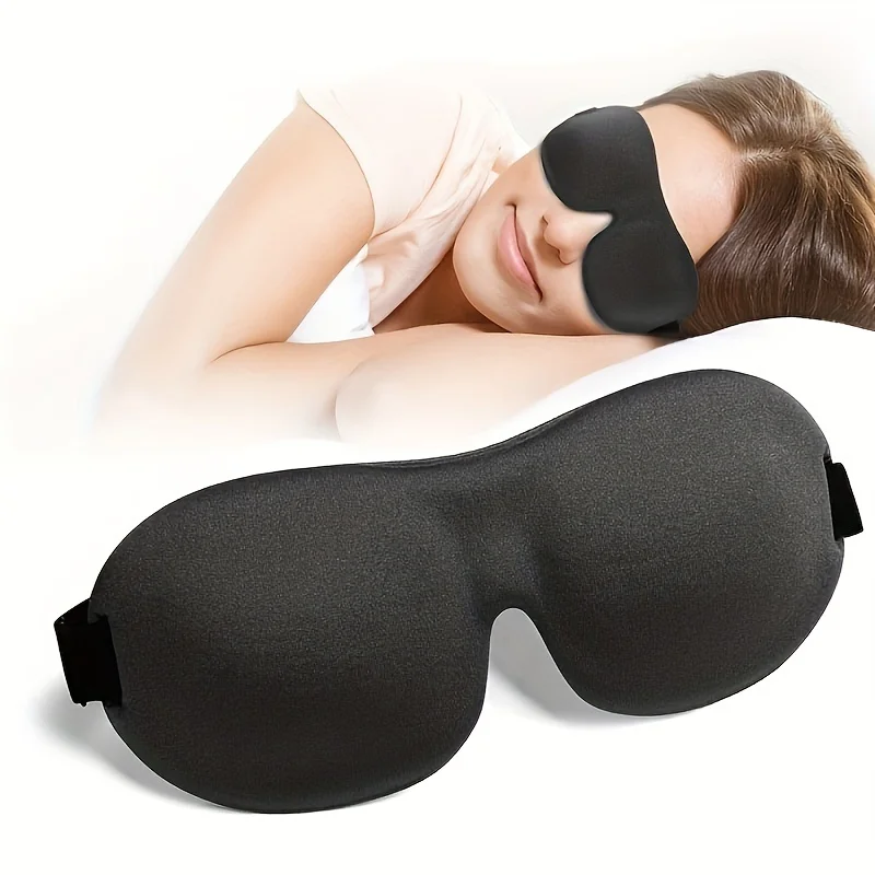 Mascarilla para dormir contorneada 3D, mascarilla para ojos con bloqueo de luz 100%, Material ultrasuave y respetuoso con la piel, cubierta para ojos transpirable para descanso, viajes, Yoga