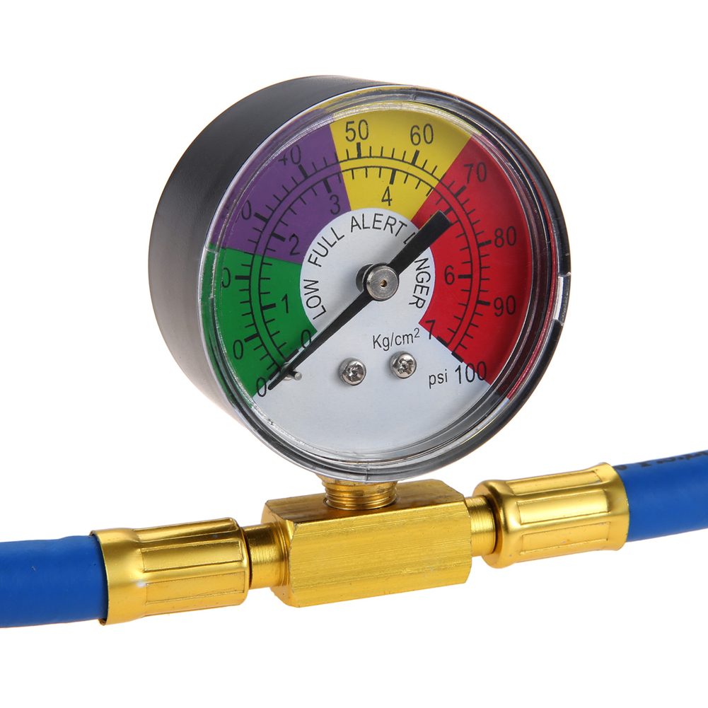 R134a Koelmiddel Oplaadslang Met Drukmeter Airconditioner Gas Oplaadslang Koelmiddel Gas Navulling Voor Auto Auto