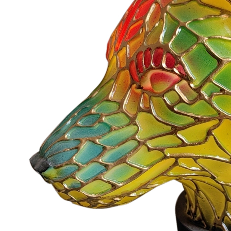 AT02-15Cm Resin Stained Glass Table Lamp-Animal Series, Used For Home Decoration.