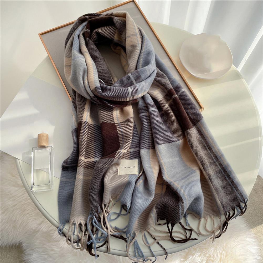 Dicke Warme Winter Schal Design Druck Frauen Kaschmir Pashmina Schal Dame Wrap Quaste Schals Gestrickt Männer Foulard Decke