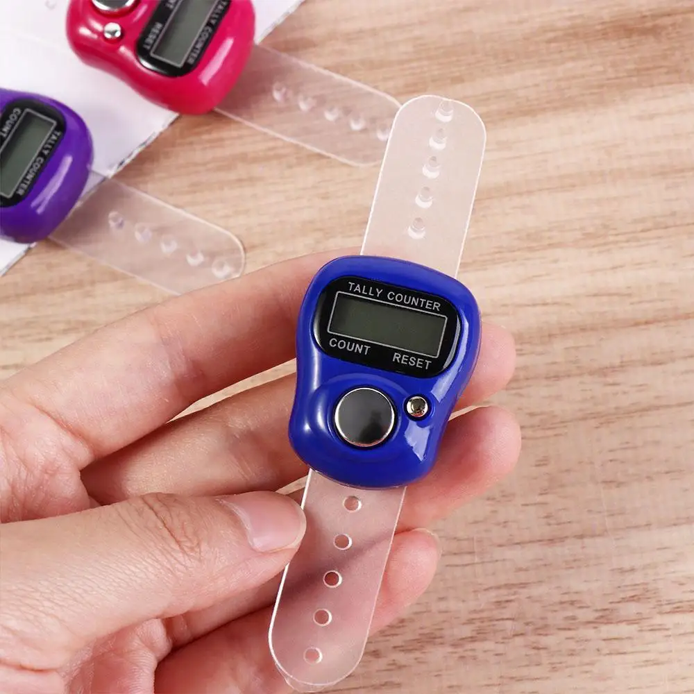 Mini Finger Ring Tally Counter Digital Electronic Knitting Row Counter Weave Tools Hand Held Stroke Counters Point Marker