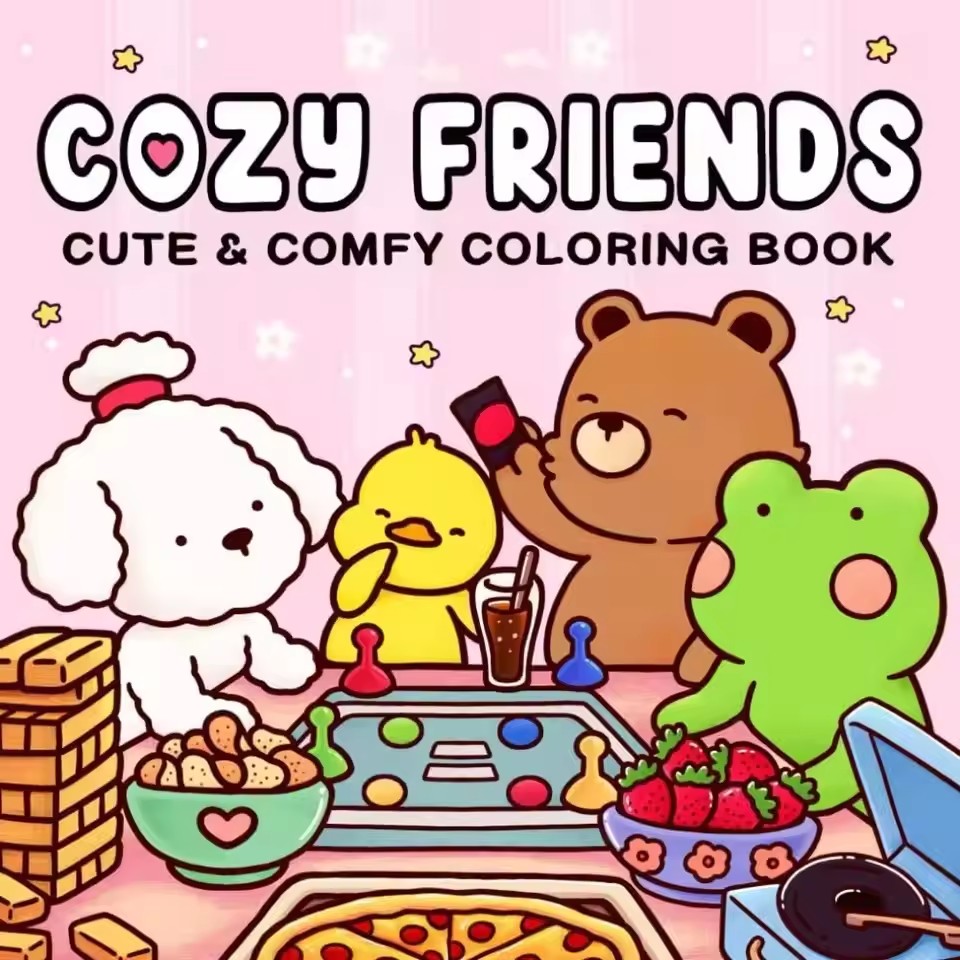 Halloween-Malbuch – COSY FRIENDS Malbuch für Erwachsene und Jugendliche mit bezaubernden gruseligen Kreaturen als Halloween-Geschenk