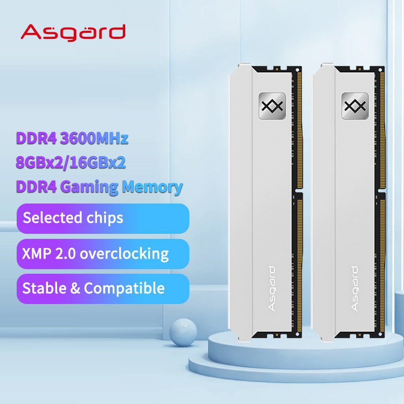 Memória RAM Asgard DDR4 8GBx2 3200MHz 3600MHz ddr4 ram ddr4 8gb para PC desktop RAM