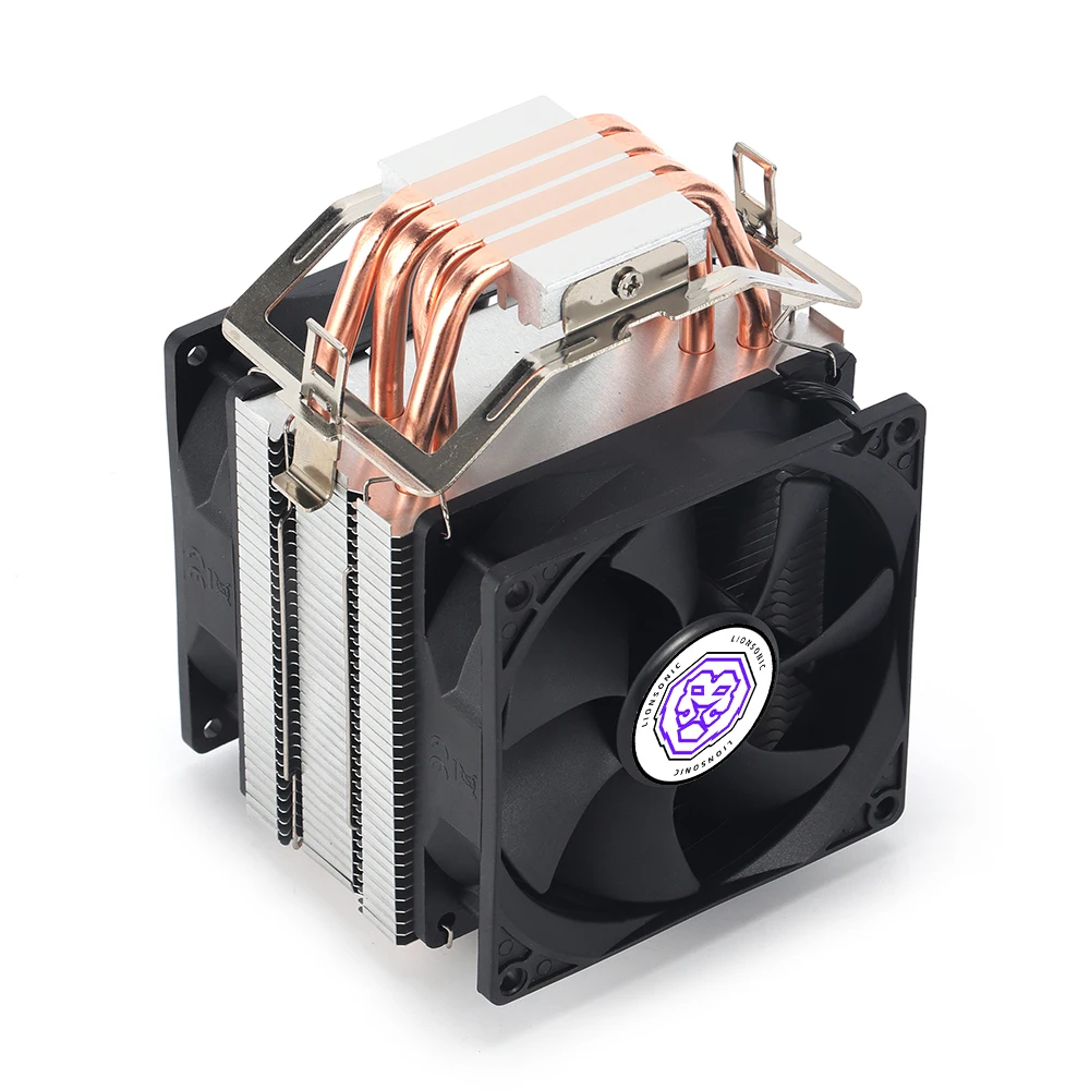 LIONSONIC 4 Heat Pipes CPU Cooler PWM RGB PC Quiet Intel LGA 1700 2011 2011-3 1200 115x X79 X99 E5 AMD AM3 AM4 CPU Cooling Fan