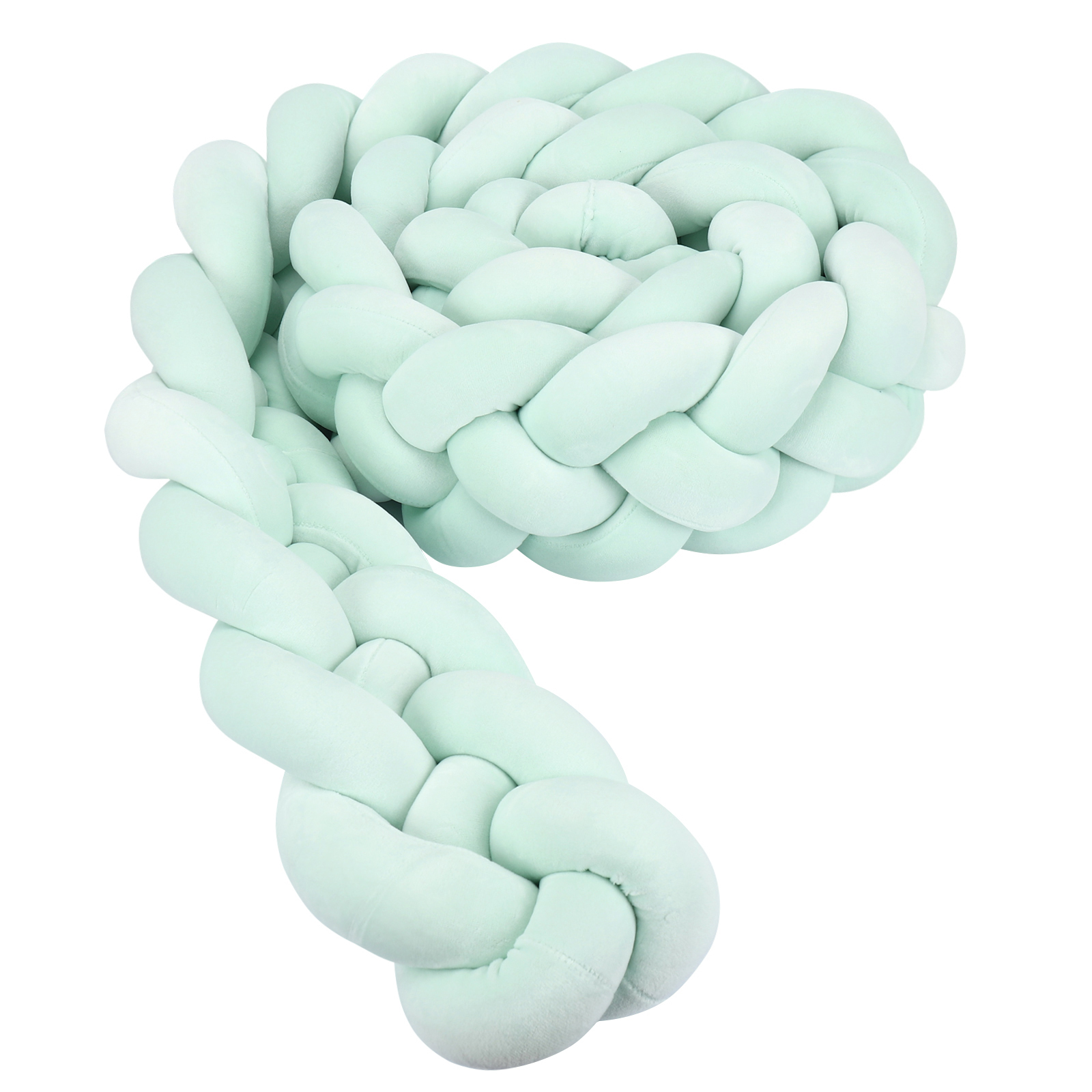 1m-3.6m bebê trança pára-choques nó travesseiro almofada para meninos meninas quatro trança protetor de berço cuna para bebe decoração do quarto