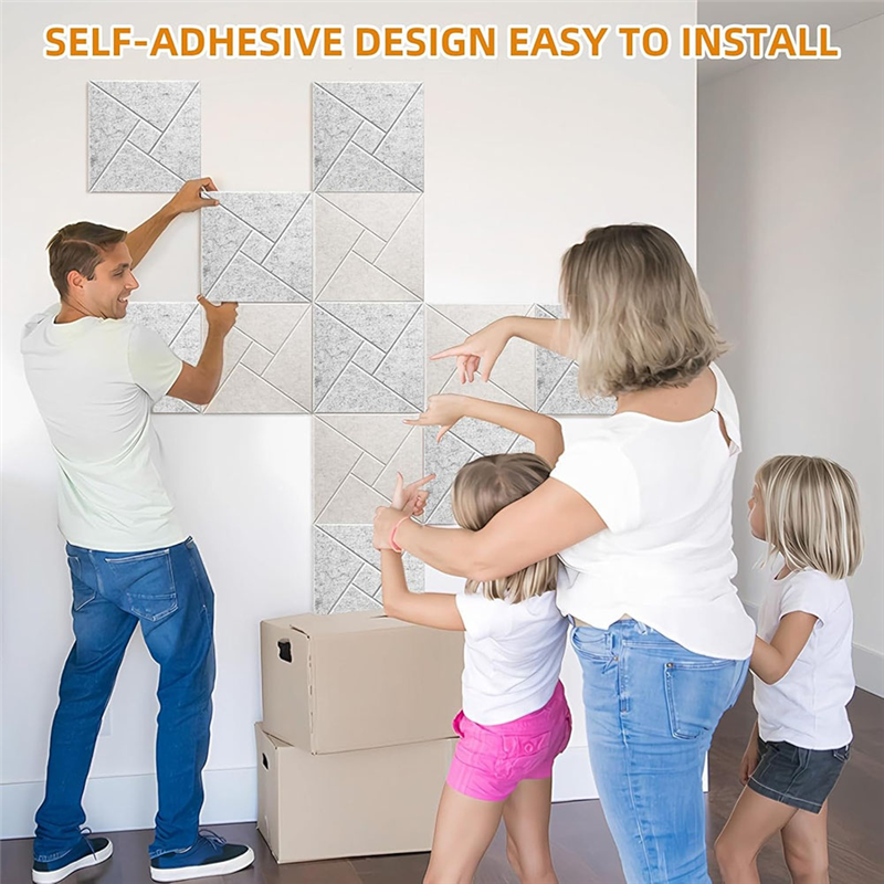 ABNM 12Pcs Acoustic Panels With Self-Adhesive, 12X12x0.4In Sound Proof Foam Panels, Sound Absorbing Tile For Walls
