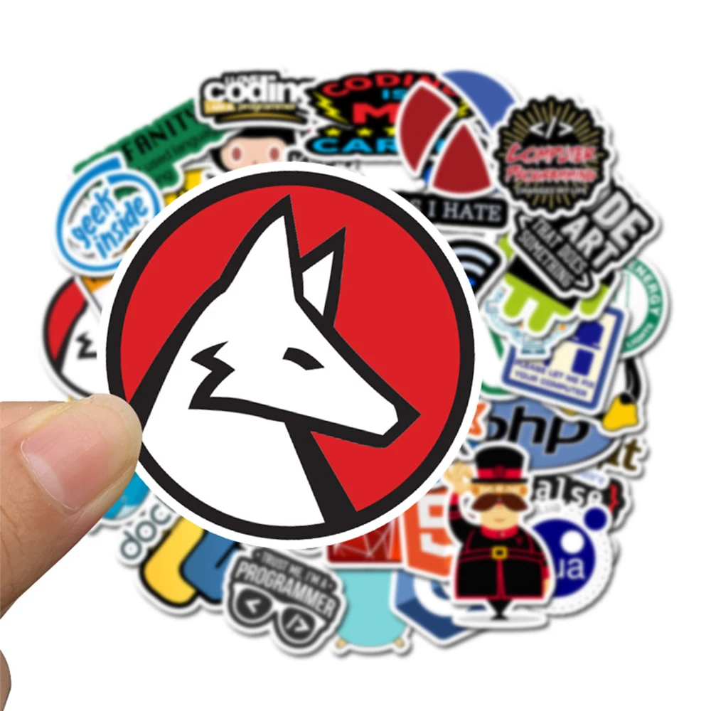 10/30/50pcs adesivi di programmazione Geek Python Java Internet php Docker Html Bitcoin decalcomanie in vinile adesivo per telefono portatile per giocattolo per bambini