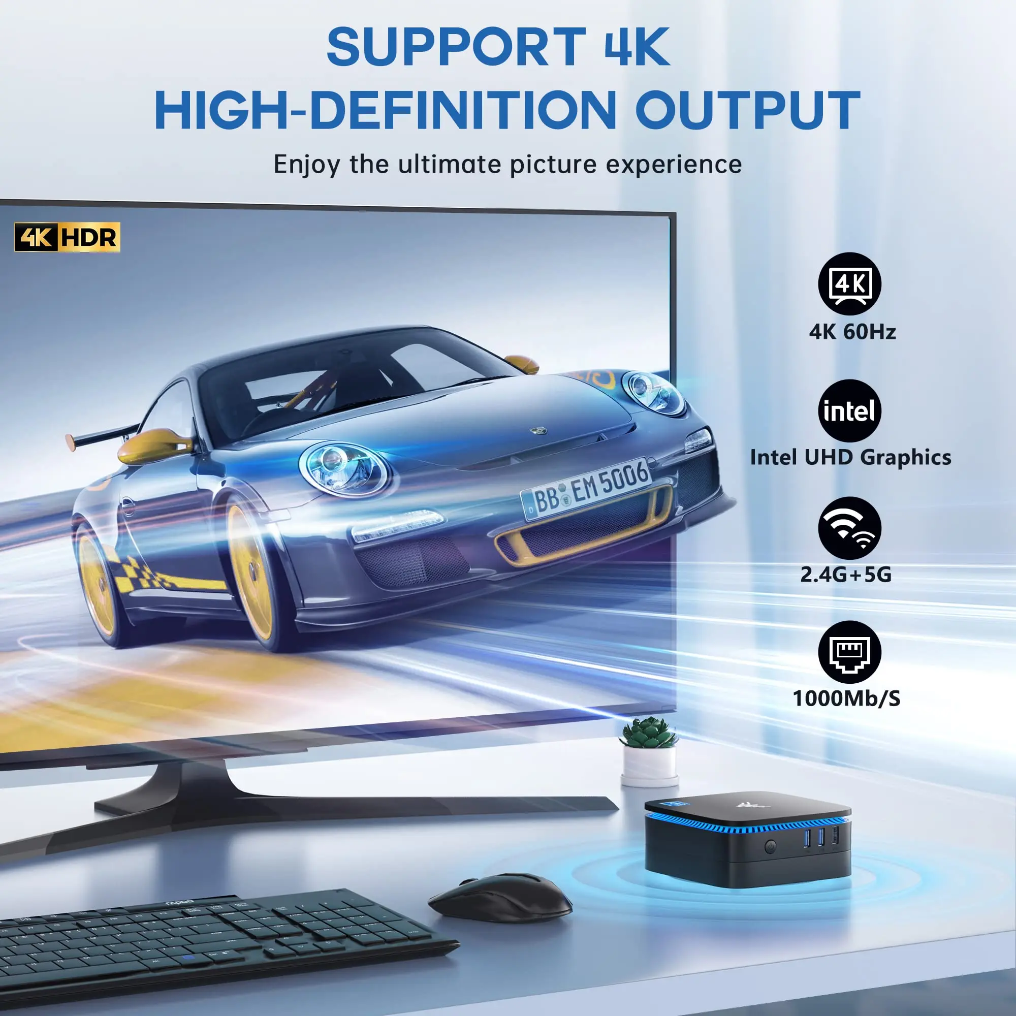 ACEMAGIC - Mini PC - Windows 11 Pro - Intel Celeron N5105 - 16 GB DDR4 512 GB M.2 SSD - 4K UHD - Bluetooth 4.2 - HDMI X 2