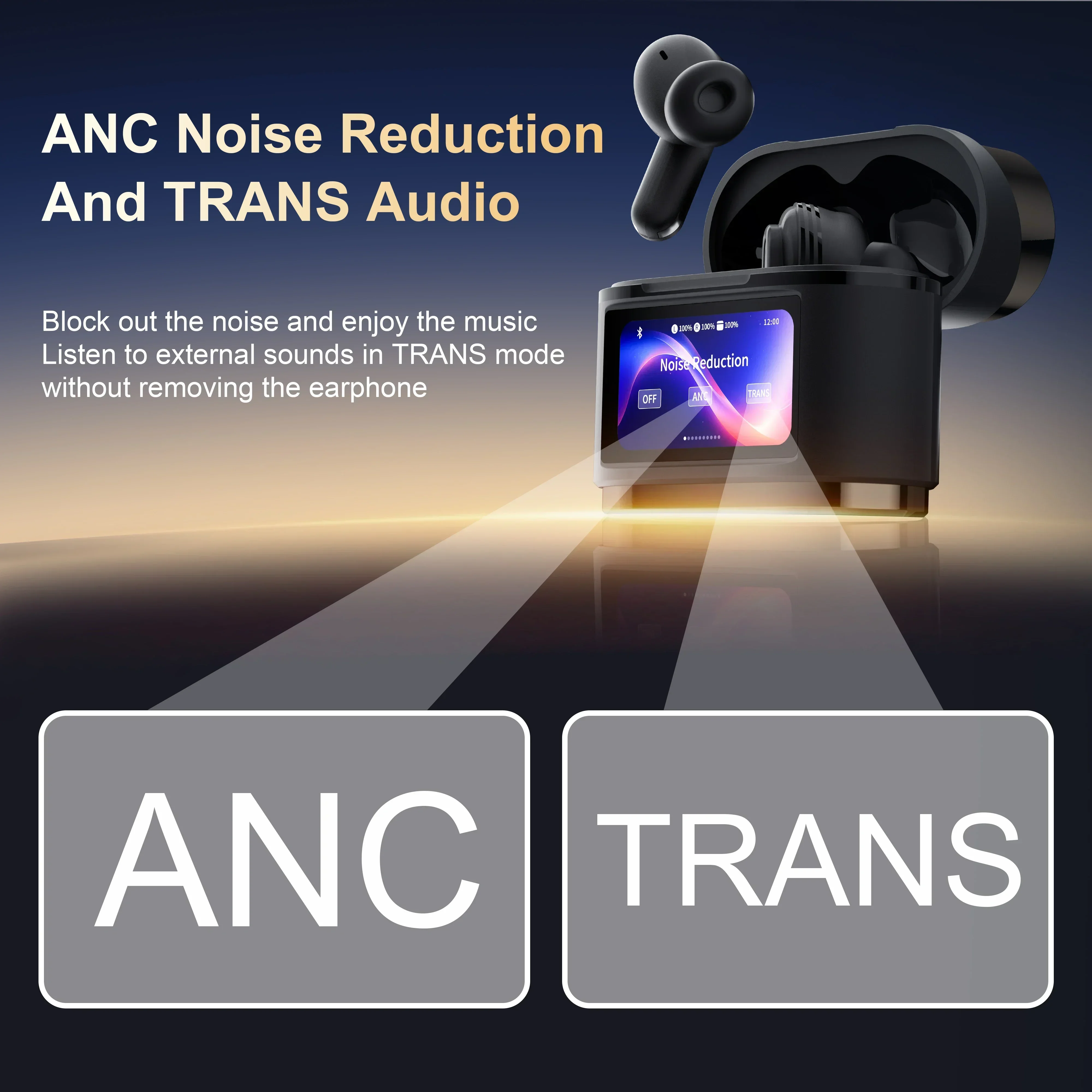 Xiaomi True Wireless Translation Bluetooth Earphones BD2 ANC Noise Reduction ENC Digital Display Built in Microphone HiFi Stereo