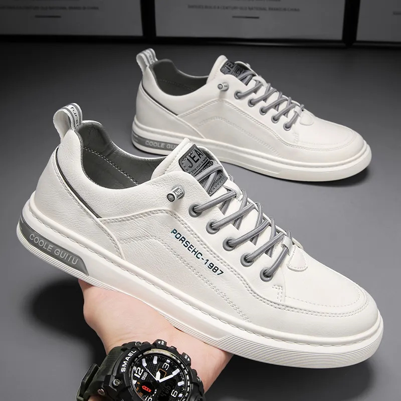 Nuevos zapatos para hombre, zapatos planos cómodos informales para hombre, zapatillas de deporte salvajes para exteriores para hombre, zapatos de vestir de un Pedal a la moda de gama alta para hombre