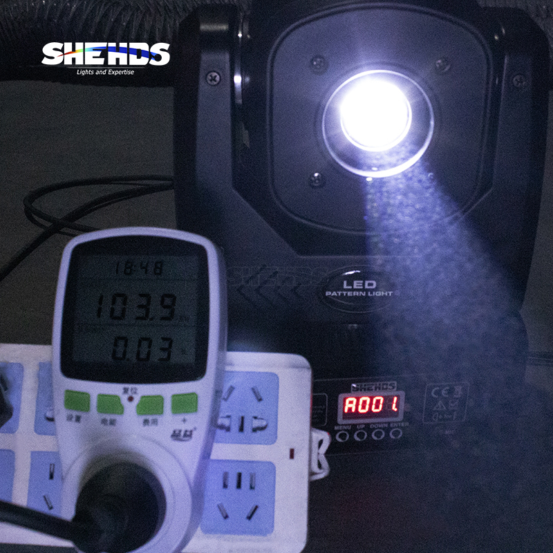SHEHDS LED Spot 80W mit Dreiprisma Gobo Moving Head Licht Party DJ Ausrüstung Bar Licht KTV Bar Bühnenbeleuchtung Effekt