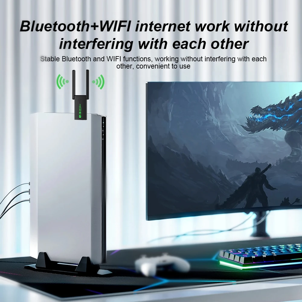 1300 Мбит/с USB 3.0 WiFi Bluetooth-адаптер 2,4G 5 ГГц Wi-Fi антенна двухдиапазонный 802.11ac мини беспроводной компьютерный приемник сетевой карты