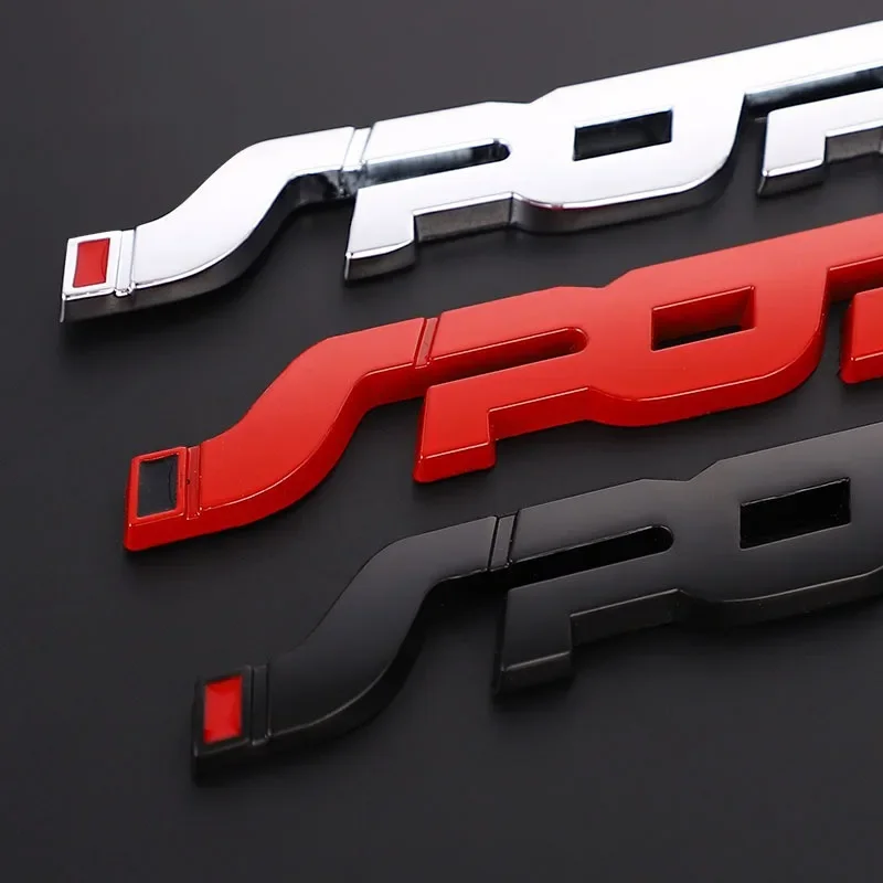 Accesorios de coche pegatina estilo Metal 3D cromo negro Auto coche maletero carreras deporte palabra letra Logo emblema insignia pegatina