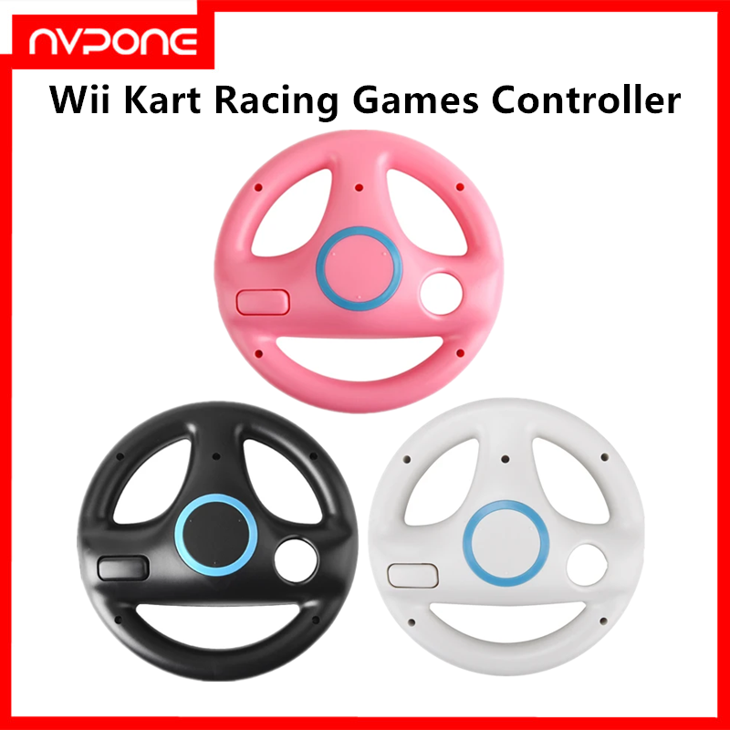 Color Game Racing Steering Wheel for Nintendo Wii Remote Controller Racing Wheel for Wii Kart Racing Games Controller
