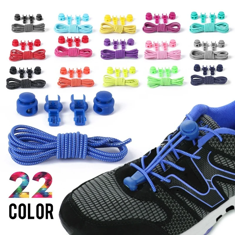 1 คู่ไม่มี Tie รองเท้า laces Quick ล็อค Shoelaces ไม่มีผูก Elastic Laces รองเท้าผ้าใบเด็กผู้ใหญ่ Boot เชือกผูกรองเท้าสําหรับรองเท้า