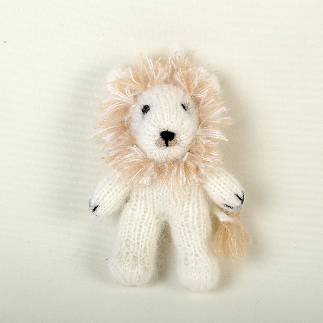Вязаная игрушка-лев, реквизит для фотосъемки новорожденных, детская мохеровая игрушка ручной работы из мохера, аксессуары для детской съемки