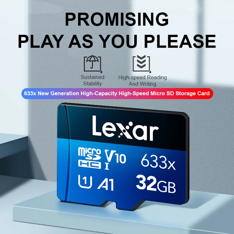 Lexar Original Micro SD Card 256GB 128GB 64GB 32GB Memory Card Up to 100MB/s Read A2/A1 microSDHC/microSDXC TF Card