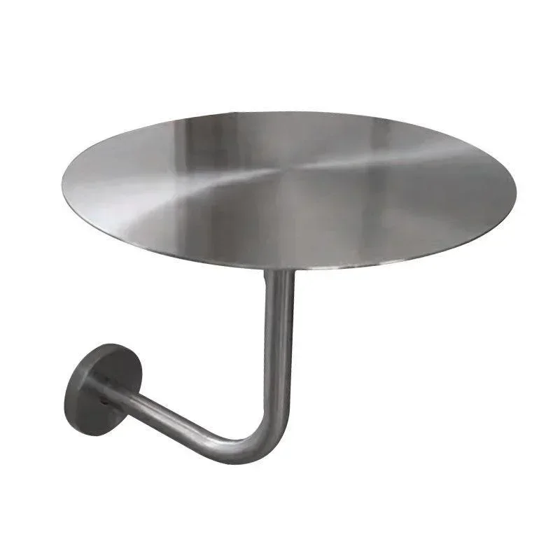 Wall Hanging Stainless Steel Small Round Table Modern Milk Tea Shop Cafe Table Simple Against The Wall Space Saving Table